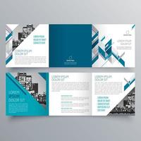 modèle de brochure à trois volets design géométrique minimaliste pour les entreprises et les entreprises. modèle de vecteur de brochure de concept créatif.