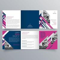 modèle de brochure à trois volets design géométrique minimaliste pour les entreprises et les entreprises. modèle de vecteur de brochure de concept créatif.