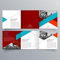 modèle de brochure à trois volets design géométrique minimaliste pour les entreprises et les entreprises. modèle de vecteur de brochure de concept créatif.