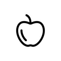 vecteur d'icône de pomme. illustration de symbole de contour isolé