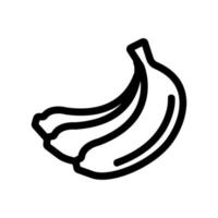 paquet de vecteur d'icône de banane. illustration de symbole de contour isolé