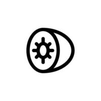 vecteur d'icône de kiwi. illustration de symbole de contour isolé