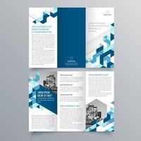 modèle de brochure à trois volets design géométrique minimaliste pour les entreprises et les entreprises. modèle de vecteur de brochure de concept créatif.