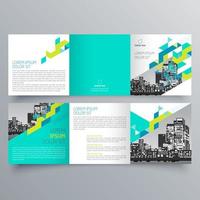 modèle de brochure à trois volets design géométrique minimaliste pour les entreprises et les entreprises. modèle de vecteur de brochure de concept créatif.