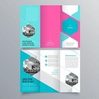 modèle de brochure à trois volets design géométrique minimaliste pour les entreprises et les entreprises. modèle de vecteur de brochure de concept créatif.