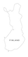 carte de finlande art en ligne. carte de l'europe en ligne continue. illustration vectorielle. contour unique. vecteur