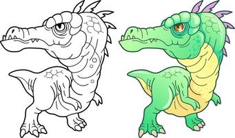 joli livre de coloriage dinosaure vecteur