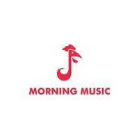 logo abstrait de la musique du matin vecteur