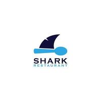 création de logo de restaurant de requin vecteur
