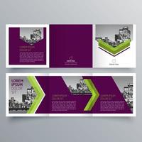 modèle de brochure à trois volets design géométrique minimaliste pour les entreprises et les entreprises. modèle de vecteur de brochure de concept créatif.