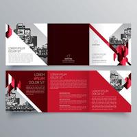 modèle de brochure à trois volets design géométrique minimaliste pour les entreprises et les entreprises. modèle de vecteur de brochure de concept créatif.