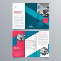 modèle de brochure à trois volets design géométrique minimaliste pour les entreprises et les entreprises. modèle de vecteur de brochure de concept créatif.