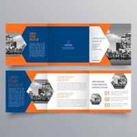 modèle de brochure à trois volets design géométrique minimaliste pour les entreprises et les entreprises. modèle de vecteur de brochure de concept créatif.