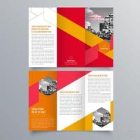 modèle de brochure à trois volets design géométrique minimaliste pour les entreprises et les entreprises. modèle de vecteur de brochure de concept créatif.