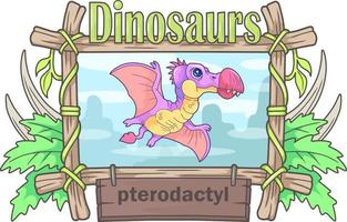 dinosaure préhistorique de dessin animé vecteur