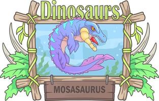 dinosaure préhistorique de dessin animé vecteur