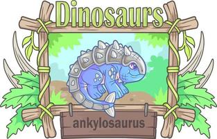 dinosaure préhistorique de dessin animé vecteur