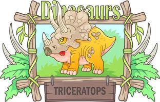 dinosaure préhistorique de dessin animé vecteur