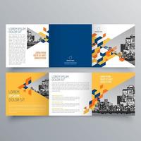 modèle de brochure à trois volets design géométrique minimaliste pour les entreprises et les entreprises. modèle de vecteur de brochure de concept créatif.