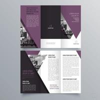 modèle de brochure à trois volets design géométrique minimaliste pour les entreprises et les entreprises. modèle de vecteur de brochure de concept créatif.