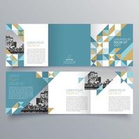 modèle de brochure à trois volets design géométrique minimaliste pour les entreprises et les entreprises. modèle de vecteur de brochure de concept créatif.