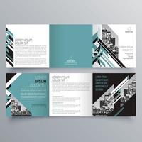 modèle de brochure à trois volets design géométrique minimaliste pour les entreprises et les entreprises. modèle de vecteur de brochure de concept créatif.