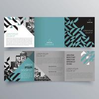 modèle de brochure à trois volets design géométrique minimaliste pour les entreprises et les entreprises. modèle de vecteur de brochure de concept créatif.