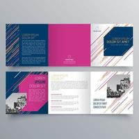 modèle de brochure à trois volets design géométrique minimaliste pour les entreprises et les entreprises. modèle de vecteur de brochure de concept créatif.