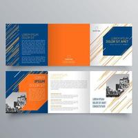 modèle de brochure à trois volets design géométrique minimaliste pour les entreprises et les entreprises. modèle de vecteur de brochure de concept créatif.