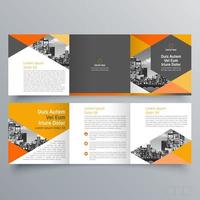 modèle de brochure à trois volets design géométrique minimaliste pour les entreprises et les entreprises. modèle de vecteur de brochure de concept créatif.