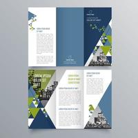 modèle de brochure à trois volets design géométrique minimaliste pour les entreprises et les entreprises. modèle de vecteur de brochure de concept créatif.