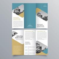 modèle de brochure à trois volets design géométrique minimaliste pour les entreprises et les entreprises. modèle de vecteur de brochure de concept créatif.