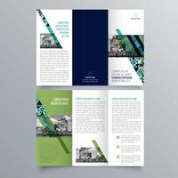 modèle de brochure à trois volets design géométrique minimaliste pour les entreprises et les entreprises. modèle de vecteur de brochure de concept créatif.