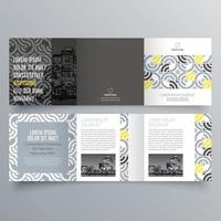 modèle de brochure à trois volets design géométrique minimaliste pour les entreprises et les entreprises. modèle de vecteur de brochure de concept créatif.