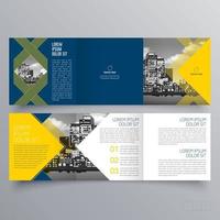 modèle de brochure à trois volets design géométrique minimaliste pour les entreprises et les entreprises. modèle de vecteur de brochure de concept créatif.