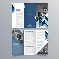 modèle de brochure à trois volets design géométrique minimaliste pour les entreprises et les entreprises. modèle de vecteur de brochure de concept créatif.