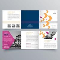 modèle de brochure à trois volets design géométrique minimaliste pour les entreprises et les entreprises. modèle de vecteur de brochure de concept créatif.