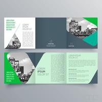 modèle de brochure à trois volets design géométrique minimaliste pour les entreprises et les entreprises. modèle de vecteur de brochure de concept créatif.