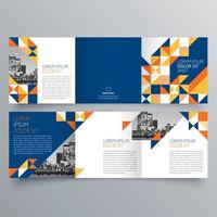 modèle de brochure à trois volets design géométrique minimaliste pour les entreprises et les entreprises. modèle de vecteur de brochure de concept créatif.