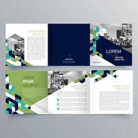 modèle de brochure à trois volets design géométrique minimaliste pour les entreprises et les entreprises. modèle de vecteur de brochure de concept créatif.