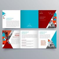 modèle de brochure à trois volets design géométrique minimaliste pour les entreprises et les entreprises. modèle de vecteur de brochure de concept créatif.