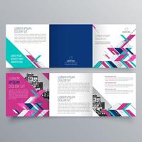 modèle de brochure à trois volets design géométrique minimaliste pour les entreprises et les entreprises. modèle de vecteur de brochure de concept créatif.