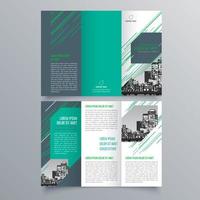 modèle de brochure à trois volets design géométrique minimaliste pour les entreprises et les entreprises. modèle de vecteur de brochure de concept créatif.