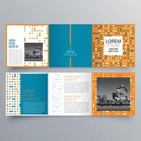 modèle de brochure à trois volets design géométrique minimaliste pour les entreprises et les entreprises. modèle de vecteur de brochure de concept créatif.