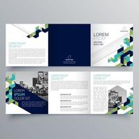 modèle de brochure à trois volets design géométrique minimaliste pour les entreprises et les entreprises. modèle de vecteur de brochure de concept créatif.