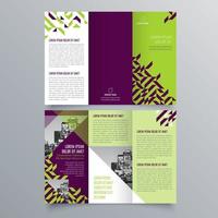 modèle de brochure à trois volets design géométrique minimaliste pour les entreprises et les entreprises. modèle de vecteur de brochure de concept créatif.