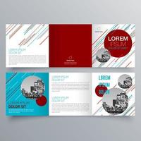 modèle de brochure à trois volets design géométrique minimaliste pour les entreprises et les entreprises. modèle de vecteur de brochure de concept créatif.