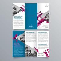 modèle de brochure à trois volets design géométrique minimaliste pour les entreprises et les entreprises. modèle de vecteur de brochure de concept créatif.