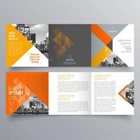 modèle de brochure à trois volets design géométrique minimaliste pour les entreprises et les entreprises. modèle de vecteur de brochure de concept créatif.