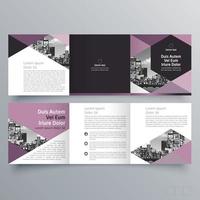 modèle de brochure à trois volets design géométrique minimaliste pour les entreprises et les entreprises. modèle de vecteur de brochure de concept créatif.